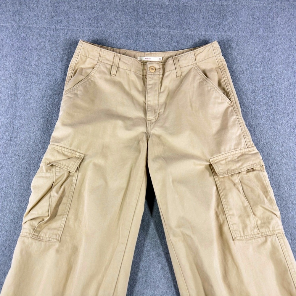 Levis Cargo Pants Mens 30x30 Beige Military Outdoor Hiking Adjustable Hem